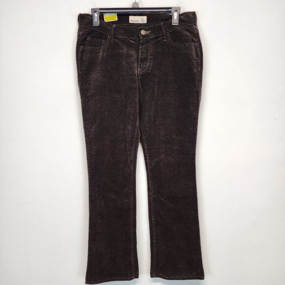 Old Navy Bootcut Corduroy Pants Size 6 Brown Stretch Pockets City 2000s Y2K - Picture 1 of 13